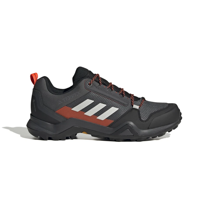 adidas Men's Terrex AX3 Gore-TEX Hiking Shoes, Solid Grey/Grey One/Solar Red, 7.5 UK