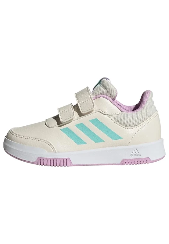 adidas Unisex Kids Tensaur Hook and Loop Shoes, Chalk White/Aqua/Bliss Lilac, 13 UK Child