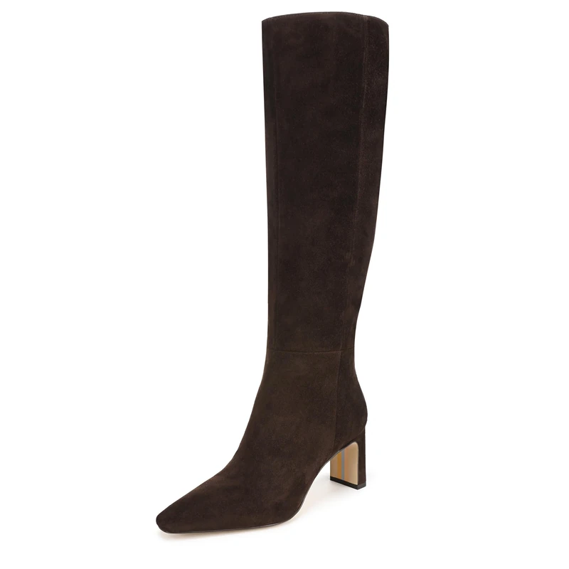 Sam Edelman Women Sylvia Tall Boot - Dress Chocolate Brown Se 6.5 Uk Medium Fit