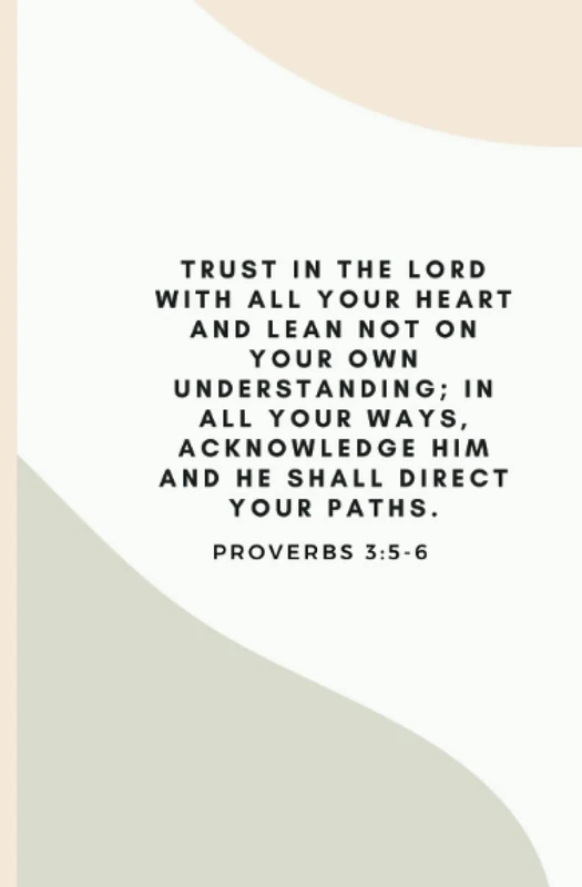 Trust In The Lord With All Your Heart Journal, Christian Art Gifts | Abstract Art , 5.25 x 8, 100 Ruled Pages