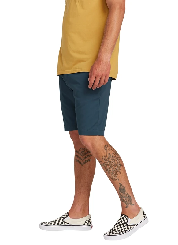 Volcom Men's Frickin Drifter 20" Chino Walk Short, Indigo-New, 36