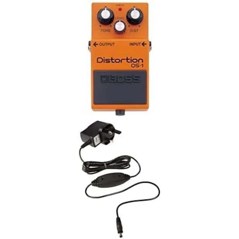 BOSS DS-1 Distortion Pedal bundle with BOSS Psa-230Es2 Ac Adapter
