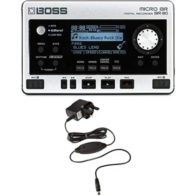 BOSS Br-80 Portable Digital Recorder bundle with BOSS Psa-230Es2 Ac Adapter