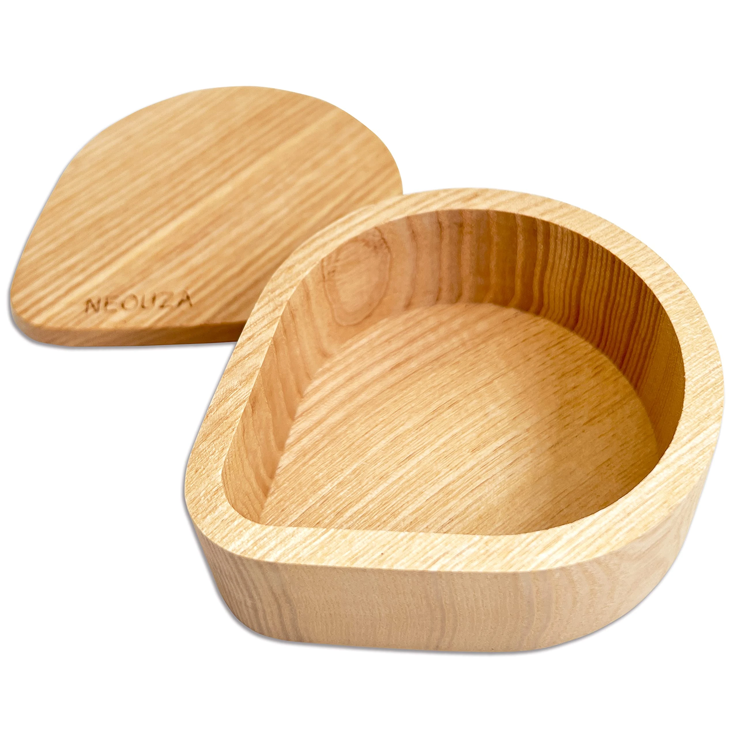 NEOUZA Coffee Round Paper Filter Holder Puck Screen Container for Espresso Machine Portafilter Moka Pot AeroPress, White Ash