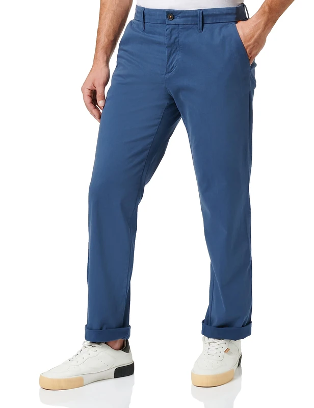 Timberland Men's S-l Strtch Twill Chinese Pants, Dark Denim, 32W x 32L