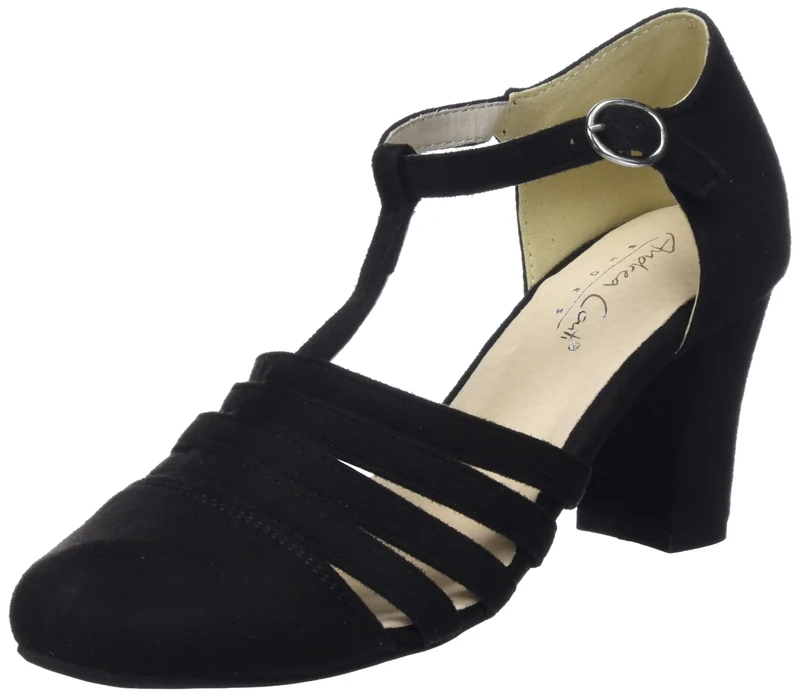 Andrea Conti Women's Court Shoes Pump, Black, 3.5 UK
