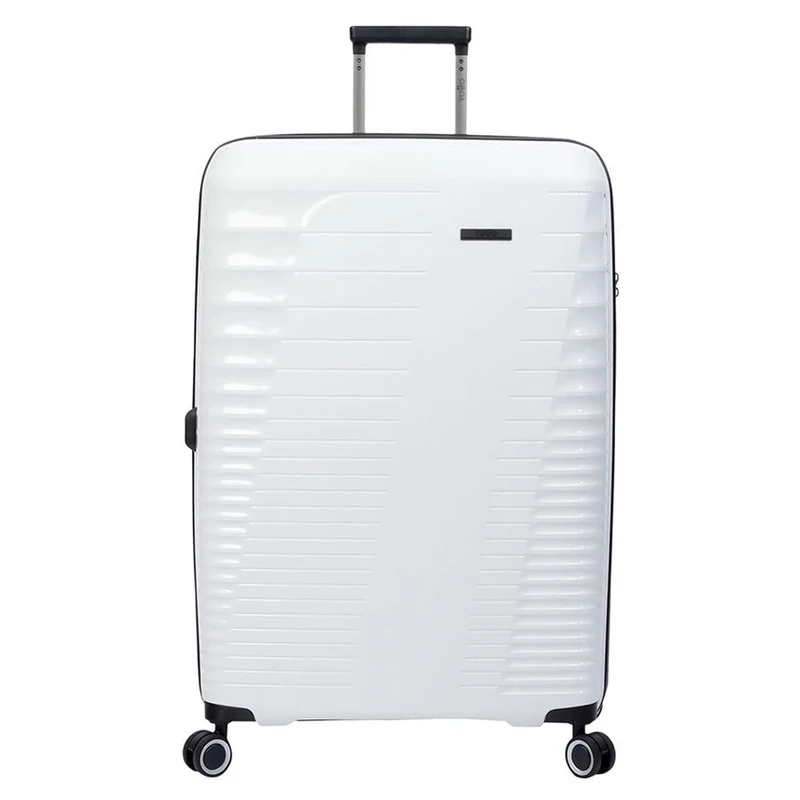 TOTTO - Large White Traveler Trolley Suitcase: Travel in Style and Comfort., Grey, Trolley cabina, for TRUEs Travel-Lovers Comes The Traveler Luggage Collection.