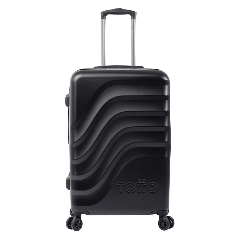 TOTTO - BlackBazy+ Medium Trolley Case: Take Everything You Need with Style and Safety., Black, Trolley cabina, BAZY + is The revamped and Improved Version of The Classic Bazy