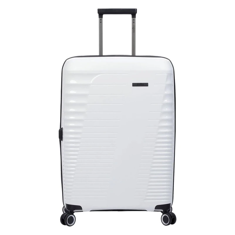 TOTTO - Medium White Traveler Trolley Suitcase: Travel in Style and Comfort., Grey, Trolley cabina, for TRUEs Travel-Lovers Comes The Traveler Luggage Collection.