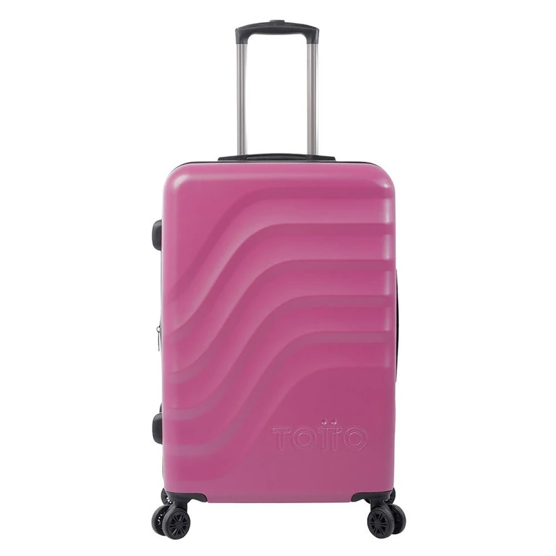 TOTTO - Medium Pink Bazy+ Trolley Suitcase: Take Everything You Need with Style and Safety., Pink, Trolley cabina, BAZY + is The revamped and Improved Version of The Classic Bazy
