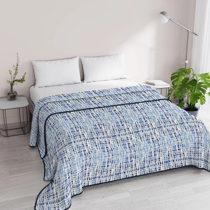 Italian Bed Linen "Basic Summer Quilt, Microfibre, Glass, Double