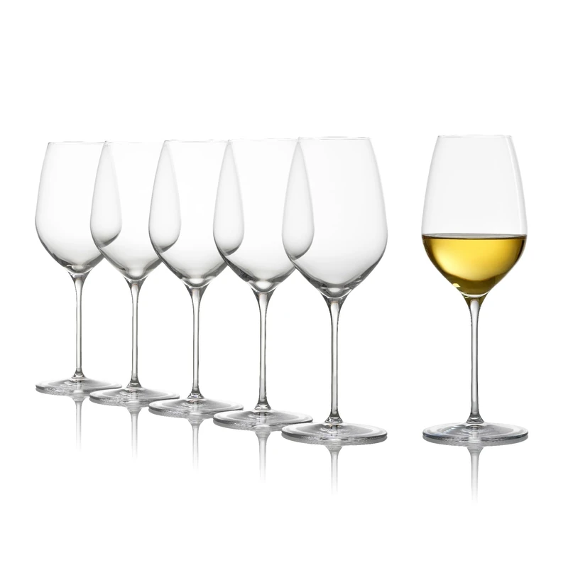 Stölzle Lausitz White Wine Glasses Fino/White Wine Glasses Set of 6 / Wine Glasses Crystal Glass/Elegant Lightweight White Wine Glass/High-Quality Wine Glass Set/Wine Glasses Stölzle