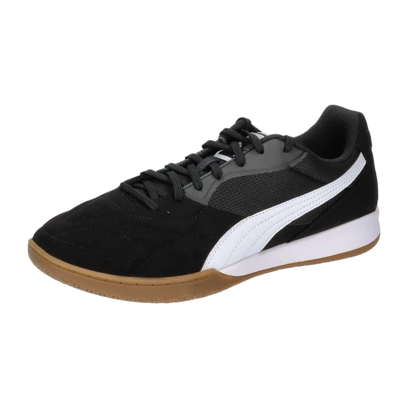 PUMA Unisex KING TOP Indoor Training Football Boots, PUMA Black-PUMA White-PUMA Gold, 9 UK