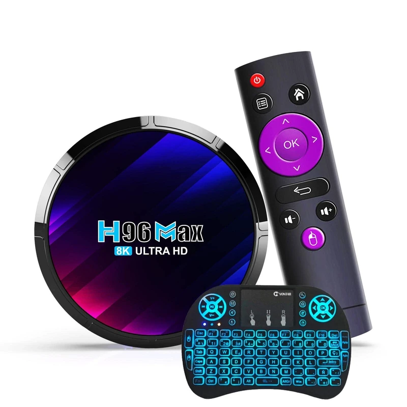 AMITVA TV Box, H96 MAX Android 13.0 Smart Box 4GB RAM 64GB Emmc RK3528 Quad-Core 64Bit ARM Corter-A53 CPU Mali G31 MP2 GPU 8K Output BT5.0 2.4Ghz/5Ghz Wifi 100M LAN Enternet,4GB+32GB