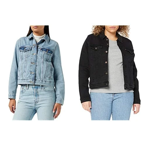 Levi's Women's Original Trucker Denim jacket Black Lilly (Black) XL Women's Original Trucker Denim jacket All Mine (Blue) L