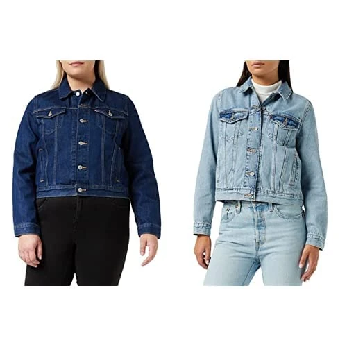 Levi's Women's Original Trucker Denim Jacket All Mine (Blue) XL Women's Original Trucker Denim Jacket Authentic Blue (Blue) L
