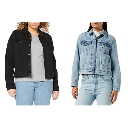 Levi's Women's Original Trucker Denim Jacket All Mine (Blue) XL Women's Original Trucker Denim Jacket Black Lilly (Black) XXS