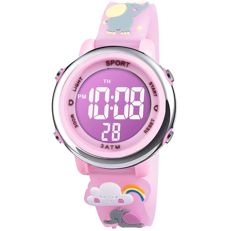 Vicloon Kids Watch for Girls 3-10 with 7 LED Lights & Alarm