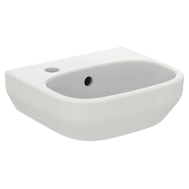 Ideal Standard i.Life A 35cm Cloakroom Sink/Basin, 1 tap Hole, Left Hand, T470901, White