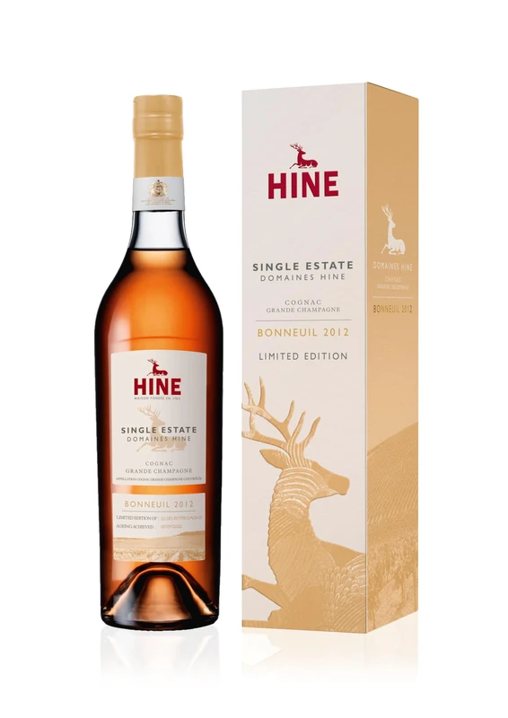 Hine Bonneuil 2012 Grande Champagne Cognac - Limited Edition Single Estate (12 Casks) - 70cl, 42.5% ABV - Unblended 10-Year-Old Brandy for Neat Sipping, Cocktails, and Cognac Collections