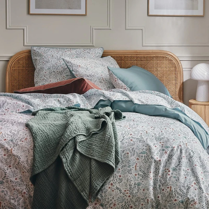 ESSIX Cotton Percale Duvet Cover, Under the Ocean, 260 x 240 cm