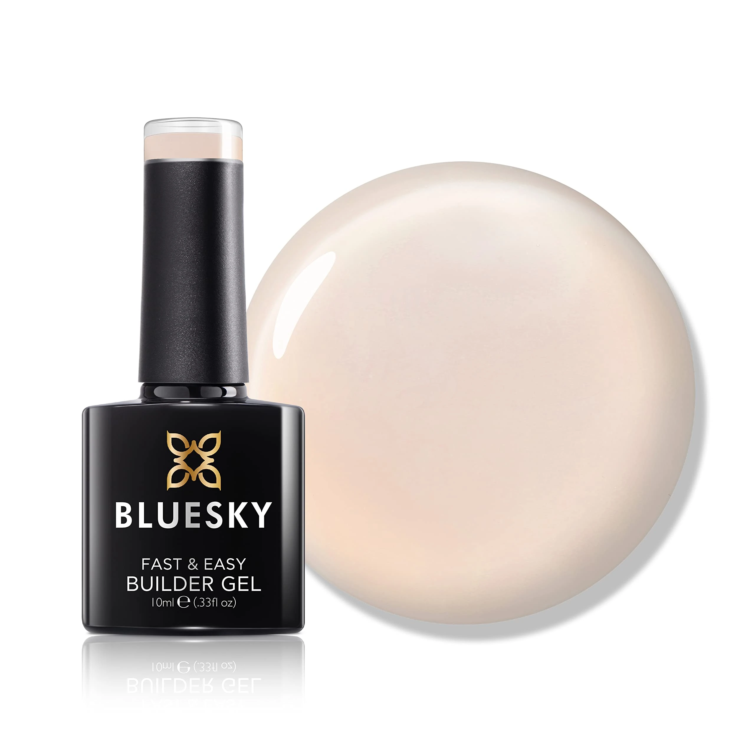 Bluesky All in One Fast & Easy Builder Gel 10ml, Pale - Nude, Nail Strengthener and Extender for Long, Strong Nails & Nail Extensions, Requires Curing Under LED UV Nail Lamp