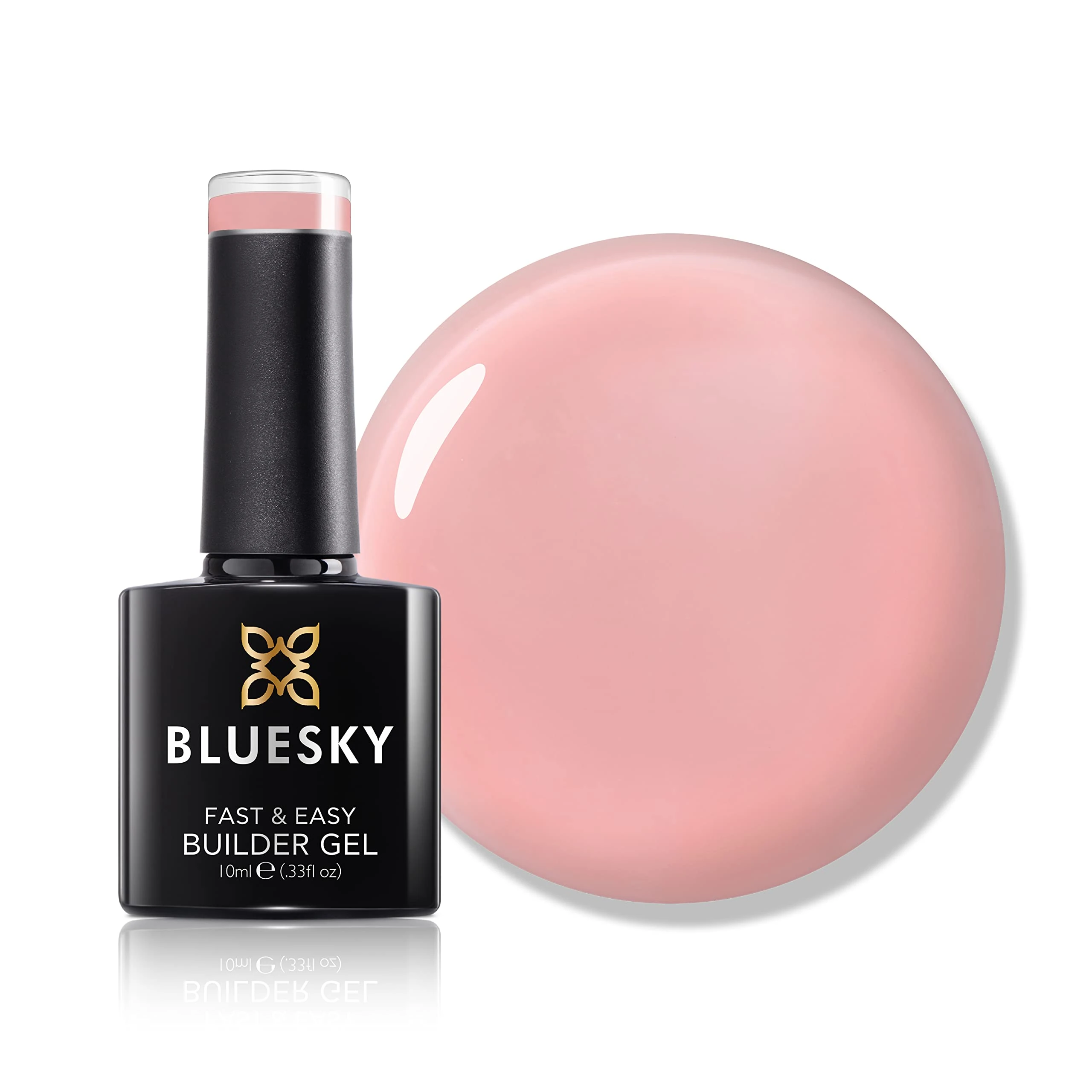 Bluesky All in One Fast & Easy Builder Gel 10ml, Rose - Pink, Nail Strengthener and Extender for Long, Strong Nails & Nail Extensions, Requires Curing Under LED UV Nail Lamp
