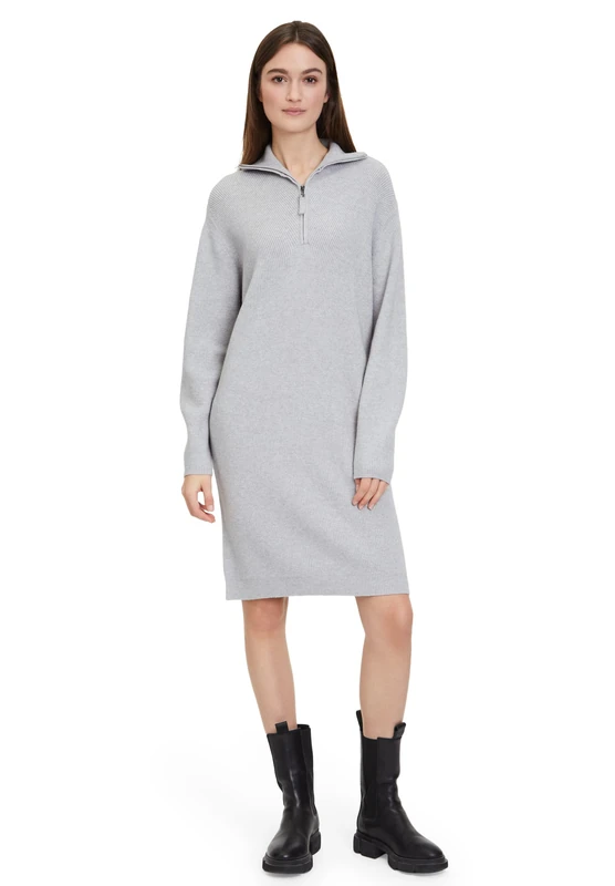 Betty & Co Women's 1476/3017 Dress, Light Silver Melange, 10