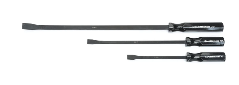 GearWrench 82403-05 Angled Tip Pry Bar Set, 3 Piece Push Button Indexing Head