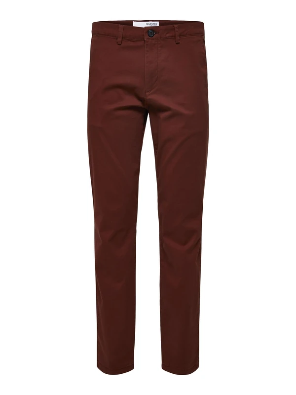 SELECTED HOMME Men's Trousers, Cherry Mahogany, 32 W/32 L