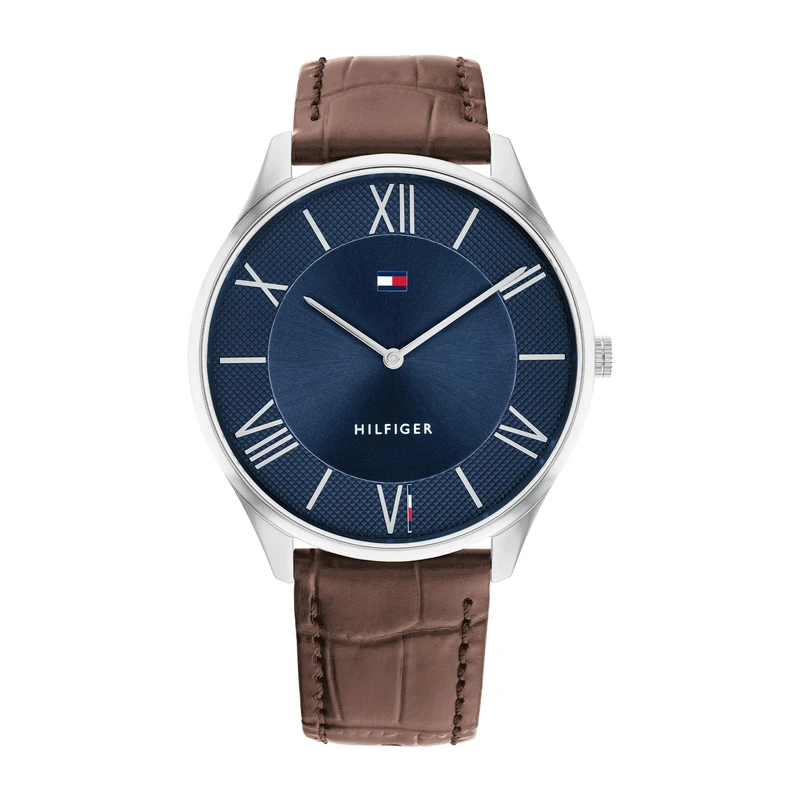 Tommy Hilfiger Analogue Quartz Watch for Men with Brown Leather Strap - 1710536