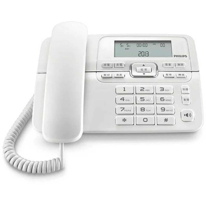 Philips Desktop Telephone with Cable M/L Screen 3.6" Large Keys White - Image 1