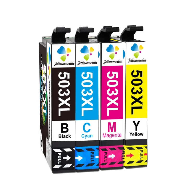 Jettruemedia 503XL Ink Cartridges Replacement for Epson 503 Ink Cartridges Multipack Compatible with Expression Home XP-5200 XP-5205, Workforce WF-2960DWF WF-2965DWF(4 Pack)