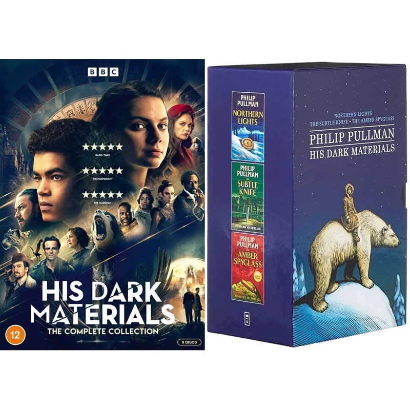 His Dark Materials Series 1-3 [DVD] & His Dark Materials trilogy slipcase: Northern Lights, Subtle Knife & Amber Spyglass