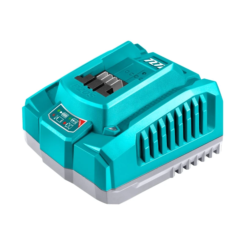 Total Tools - Quick Charger for 20V Battery, Charger for Power Tools, Charging Speed: 2 Ah Batteries in 1/2 h, Compatible with P20S Power Tools