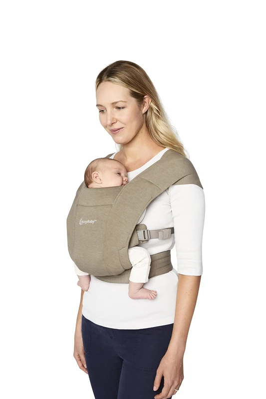 Ergobaby Embrace Baby Carrier for Newborns from Birth with Head Support, Extra Soft and Ergonomic, Soft Olive