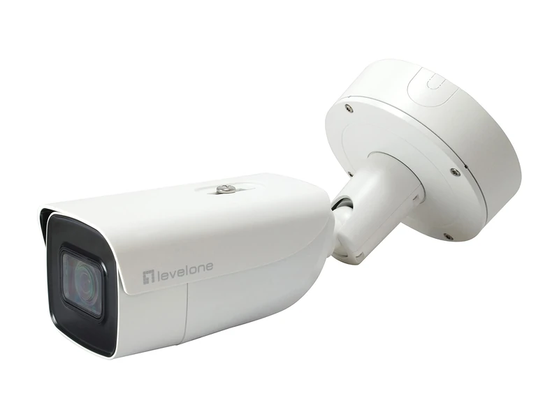 LevelOne Gemini Zoom IP Network Camera, 8 Megapixels, H.265, 802.3at PoE+, 4.3x Optical Zoom, IR LEDs, Indoor/Outdoor, Vandal Proof - Image 1