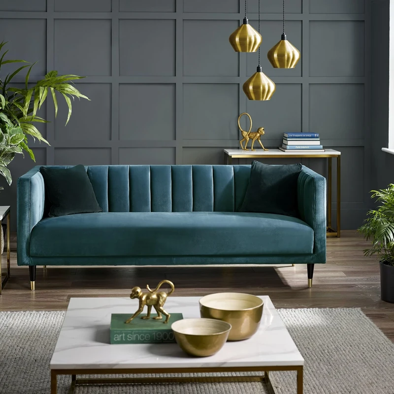 Julian Bowen Sofas, Teal, 3 Seater