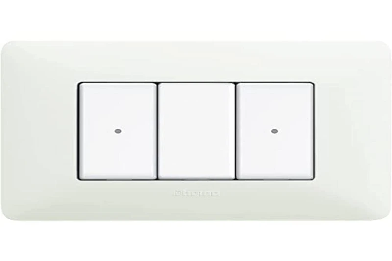 Bticino AM4003CWI Matix Smart Wireless Connected Light Control for Turning, Turning Off and Adjusting Lights Intensity with Smartphone or Alexa, Siri and Google Home, 1 Place, White