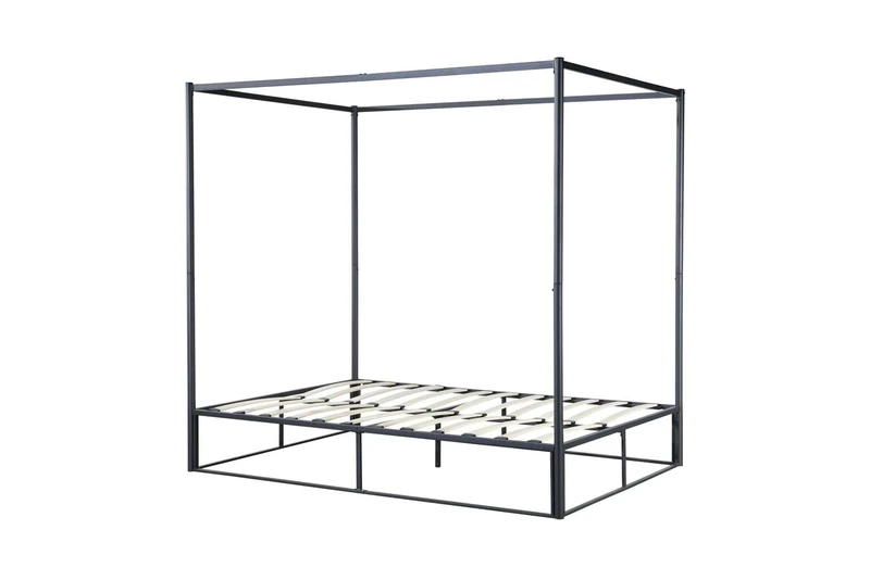 Birlea Furniture 135CM FARRINGDON METAL 4 POSTER BED BLACK