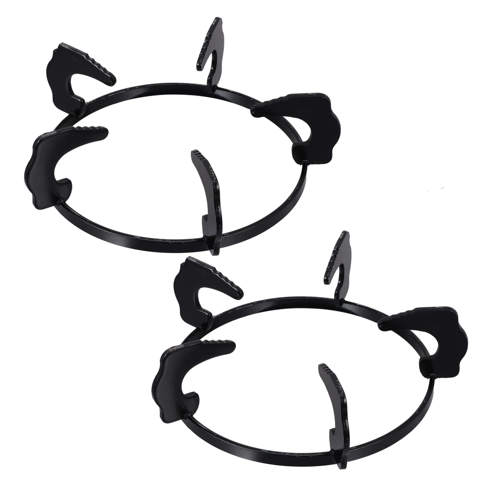 2pcs Gas Stove Bracket Wok Ring Stand Wok Stand for Gas Stove Wok Grate Electric Stove Burners Metal Brackets Stainless Steel Cookware Kitchen Accessories Pan Holder Stand Metal