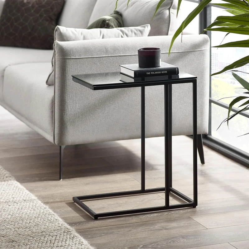 Julian Bowen Chicago Drinks Table Smoked Glass