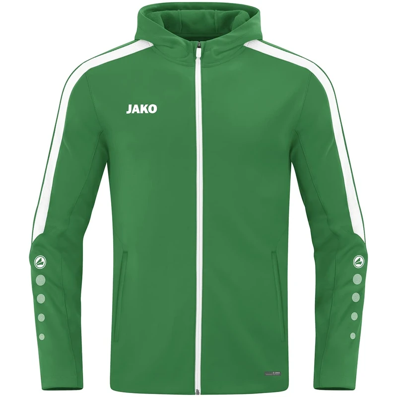 JAKO Women's Power Hooded Jacket, Sports Green, 34 (EU)