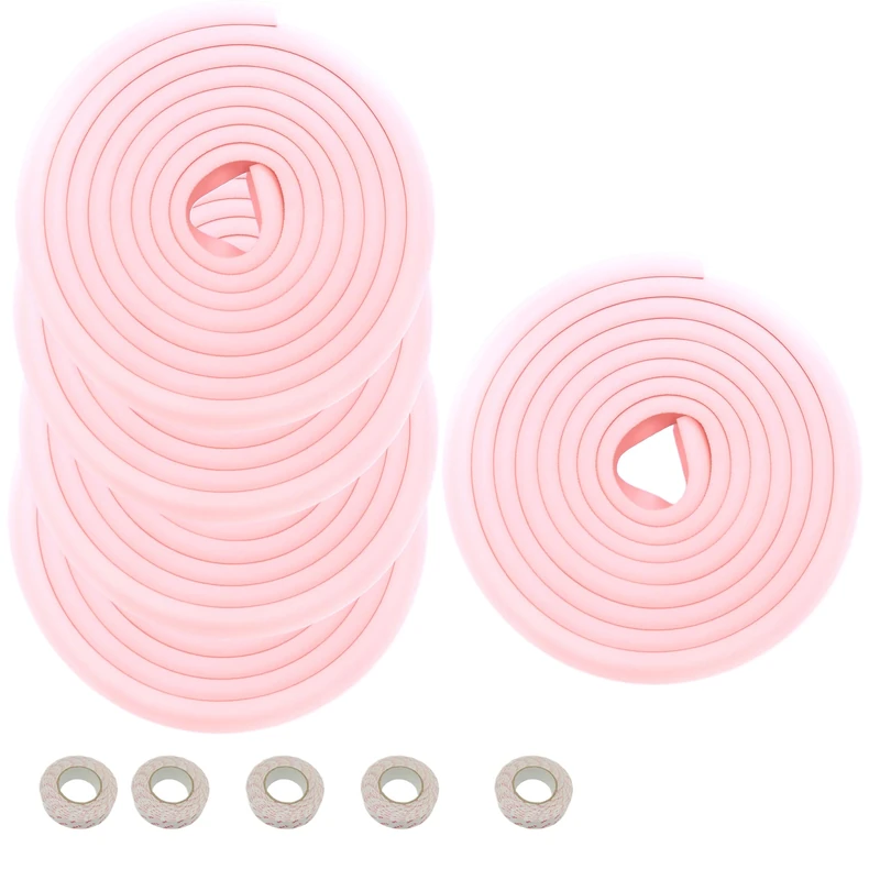 HIMRY KXD7000 25M L-Shape Edge Protection Foam Safety for Your Children, Extra Thick Edge Protection, 5 x 5 m, Pink