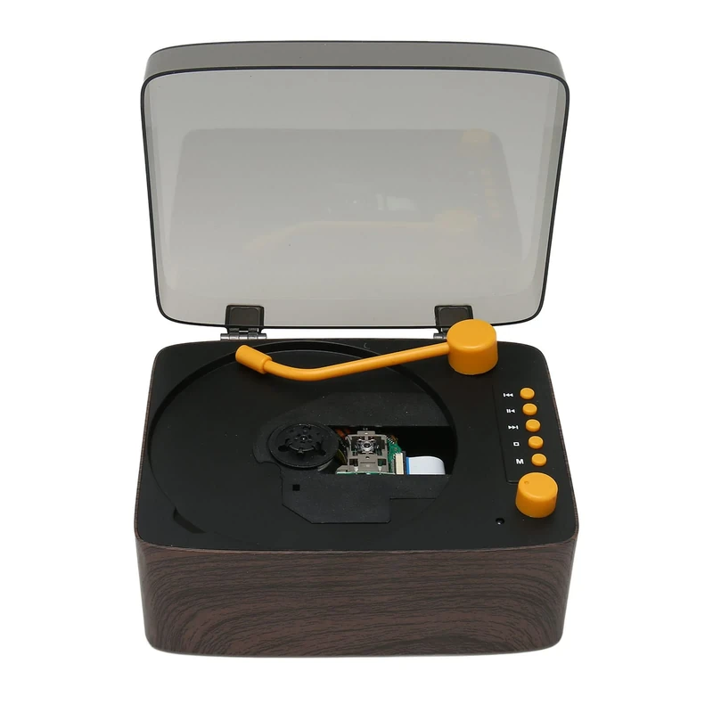Retro Style Portable CD Player, Multifunctional Bluetooth Record Player, Vintage Rechargeable HiFi Speaker CD Player for Home Car Travel,Support CD MP3 USB AUX Input