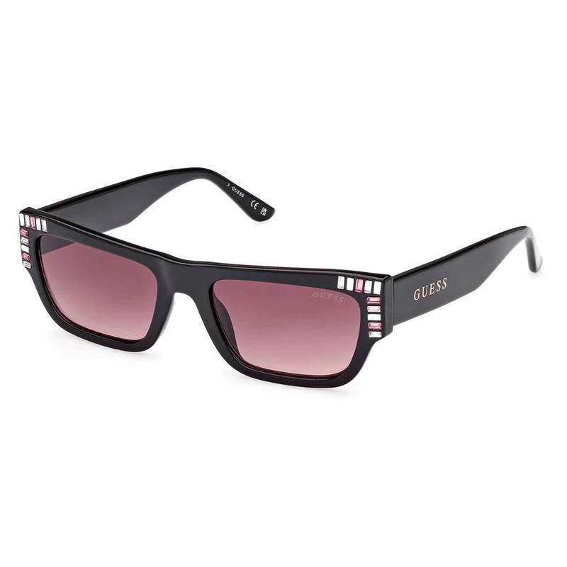 GUESS Women's Sunglasses, Black (Shiny Black), 53/18/140