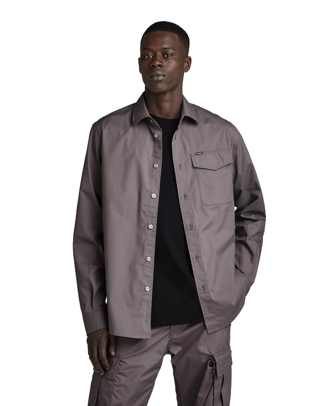G-Star Men's Rine Regular Shirt, Grey (rabbit D23561-D308-G077), L