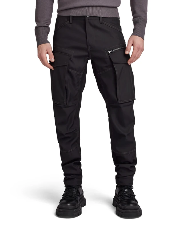 G-Star Men's Rovic Zip 3D Regular Tapered Pants, Black (dk black D02190-D410-6484), 36W / 34L