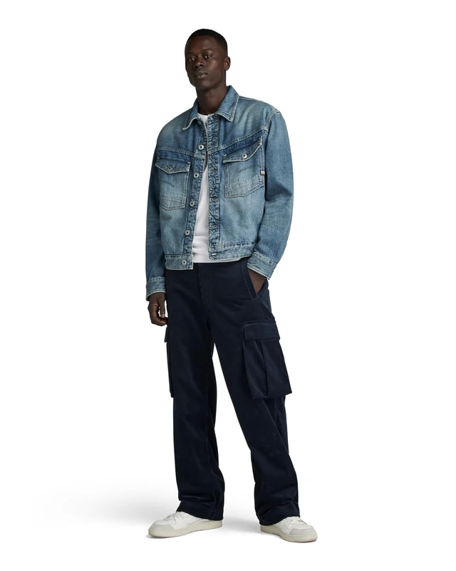 G-Star Men's Renato Straight Cargo Pants, Blue (salute D23634-D405-C742), 36W / 32L