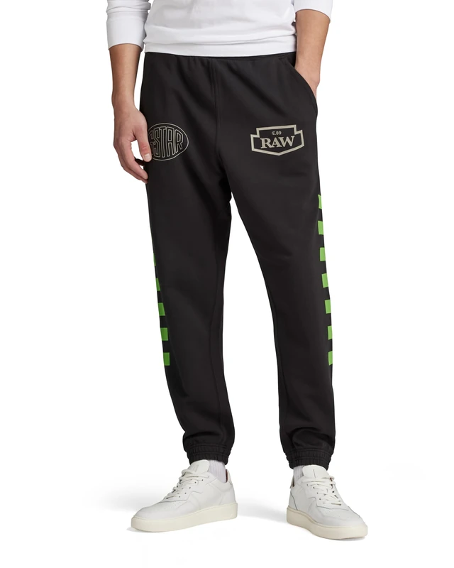 G-Star Men's Moto Graphic Sweat Pants, Black (dk black D23912-B782-6484), L - Image 1
